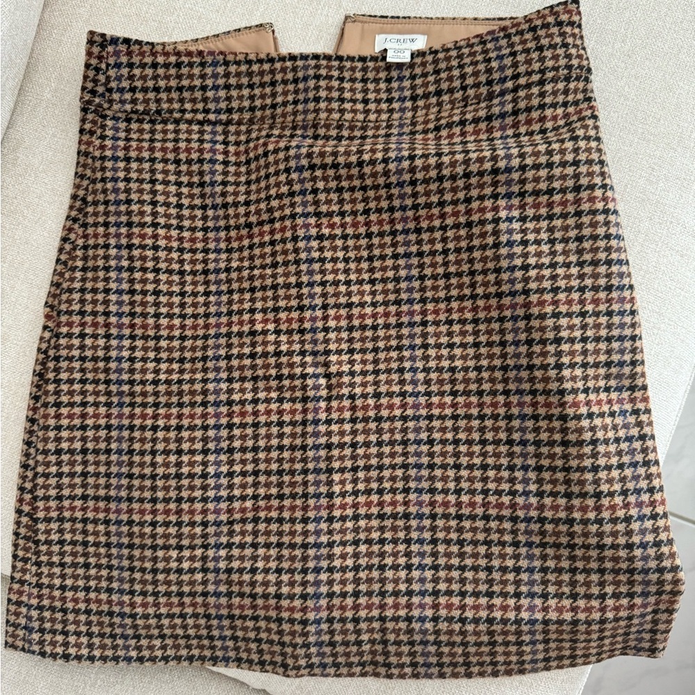 J. Crew Fall Mini Skirt Size 00 wool